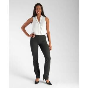Betabrand Charcoal Gray Pull On Dress Pants Yoga Pants - Size Large - Mid Rise